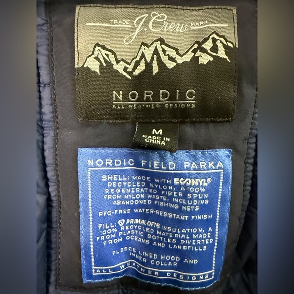 JCrew Eco Nordic field parka with PrimaLoft® Men’s size M pre-loved - Picture 3 of 6